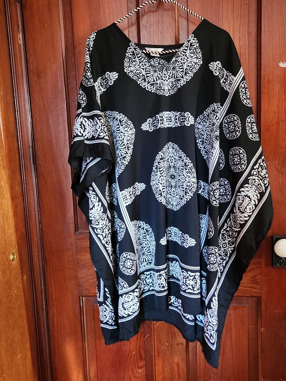 Gypsy Blue Black & White Kaftan One Size